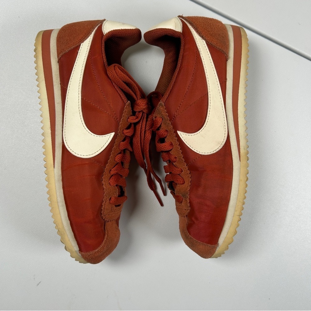 Nike Classic Cortez Nylon Firewood Orange Retro Sneakers Women Size 5 - Picture 5 of 9